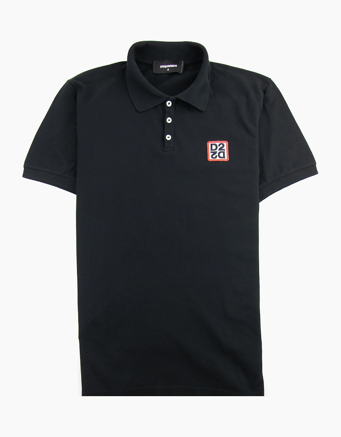 Dsquared2 Mirrored D2 Polo Shirt Black, 3 of 2
