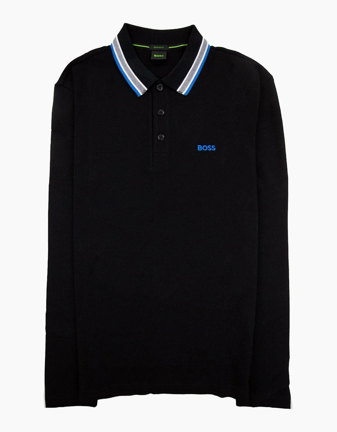 Hugo Boss Plisy Regular Fit L/s Polo Black/blue, 5 of 4