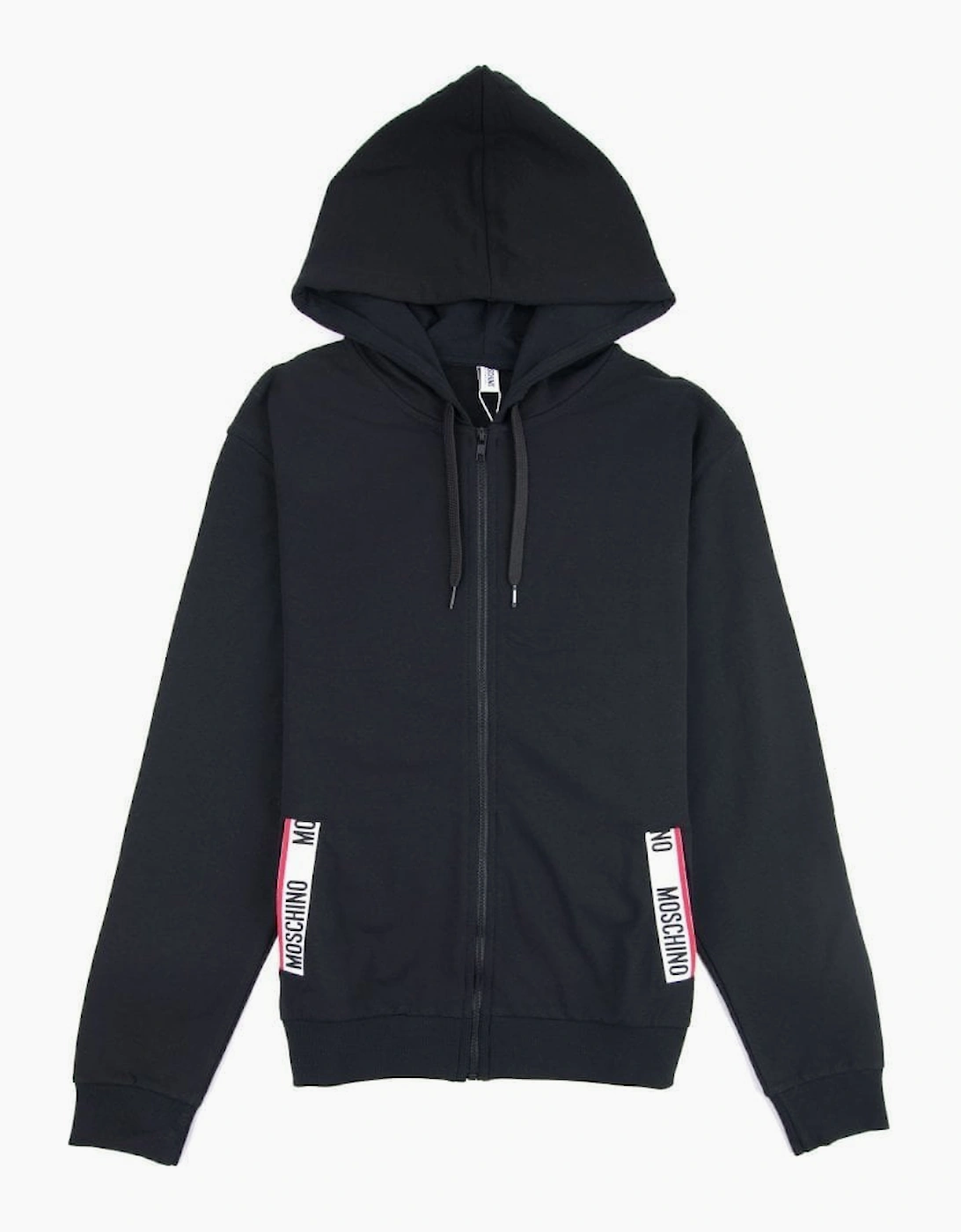Moschino Men's Moschino Underwear Pocket Tape Logo Hoody Black