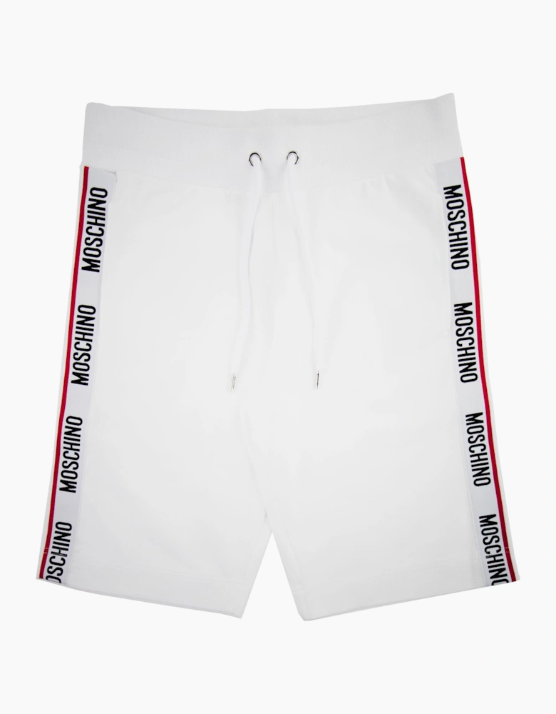 Moschino Underwear Logo Tape Shorts White 001