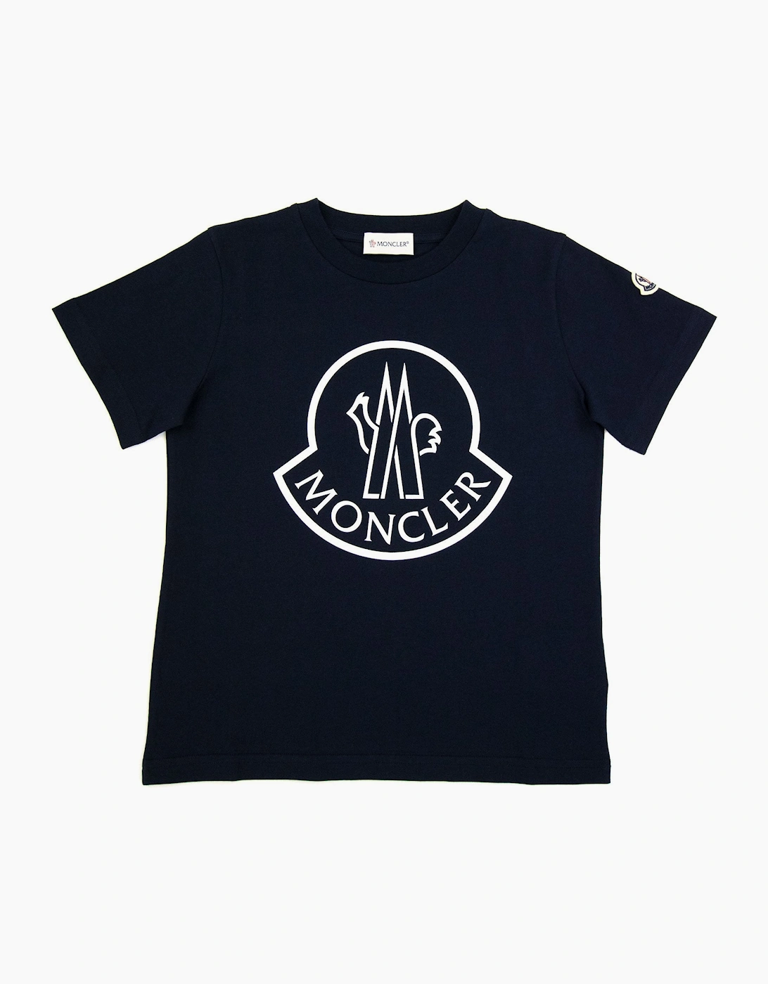 Moncler Junior Logo T Shirt Night Blue 778