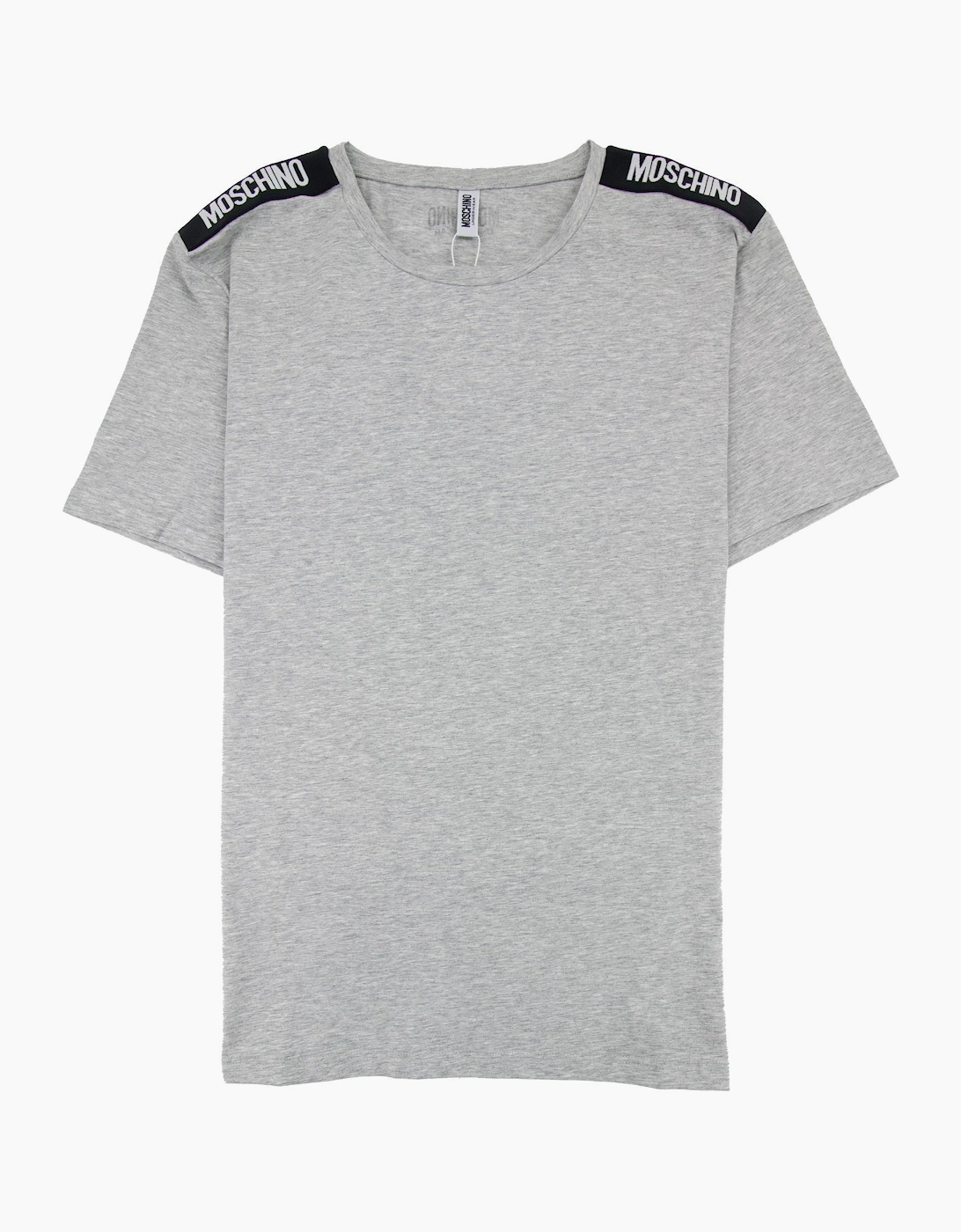 Moschino Underwear Shoulder Black Tape T-shirt Grey