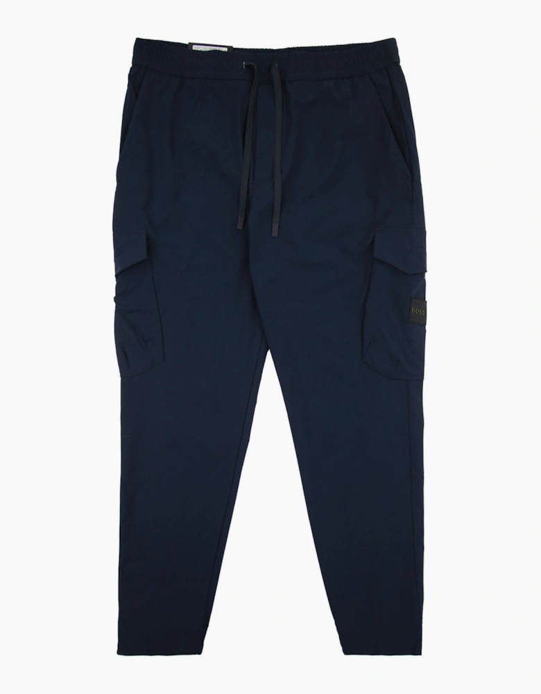 Hugo Boss Tapered-fit Trousers In Easy-iron Stretch Poplin Navy 402