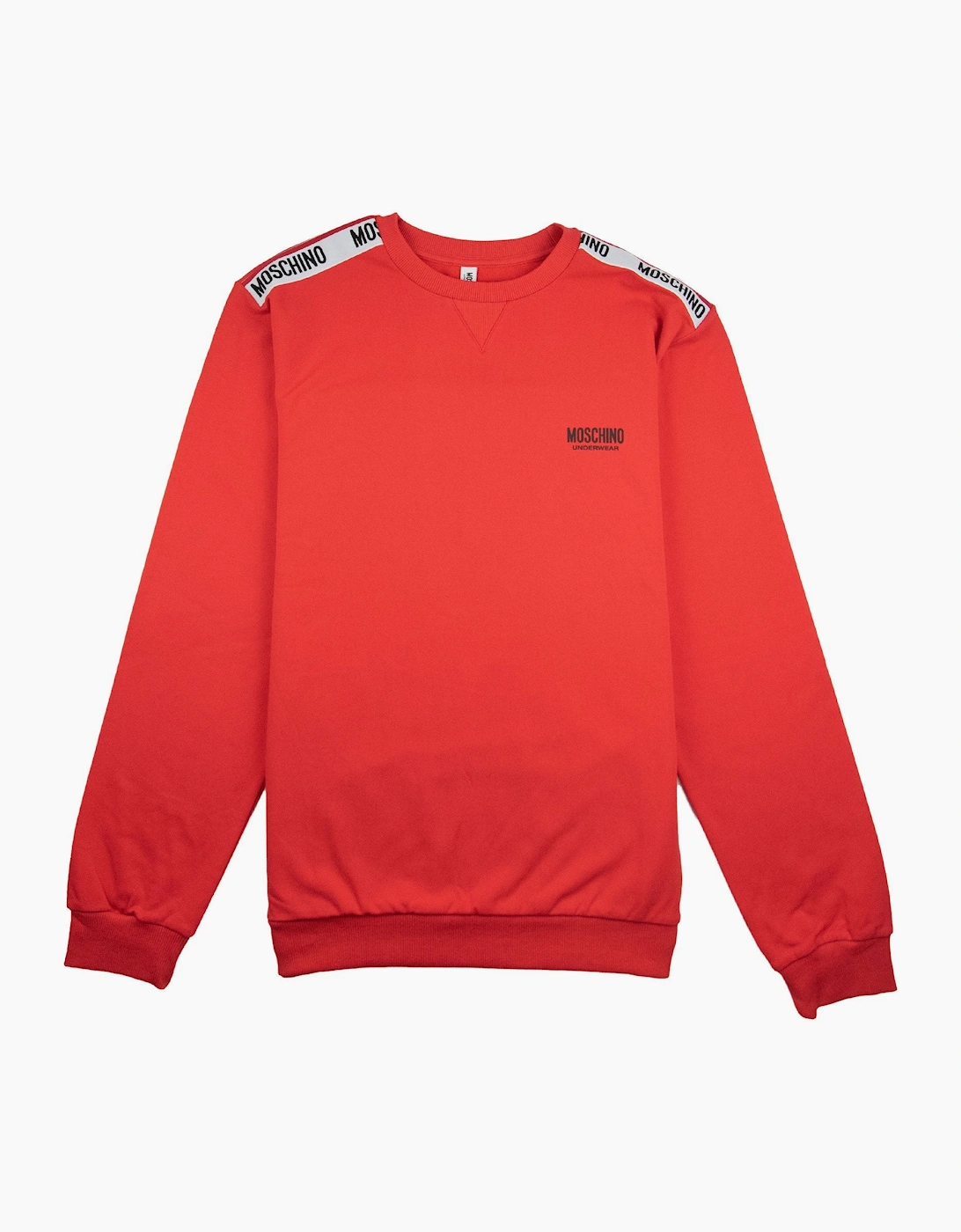 Moschino Underwear Shoulder Logo Sweatshirt Red