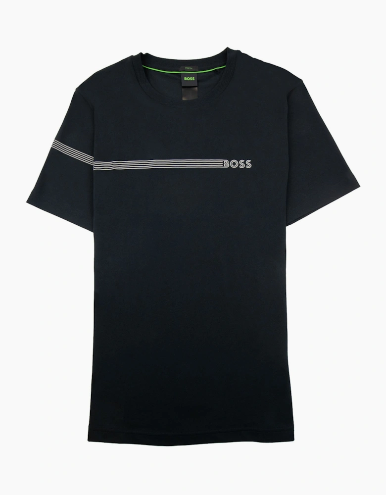 Hugo Boss Cotton-blend T-shirt With Stripes And Logo Black 001