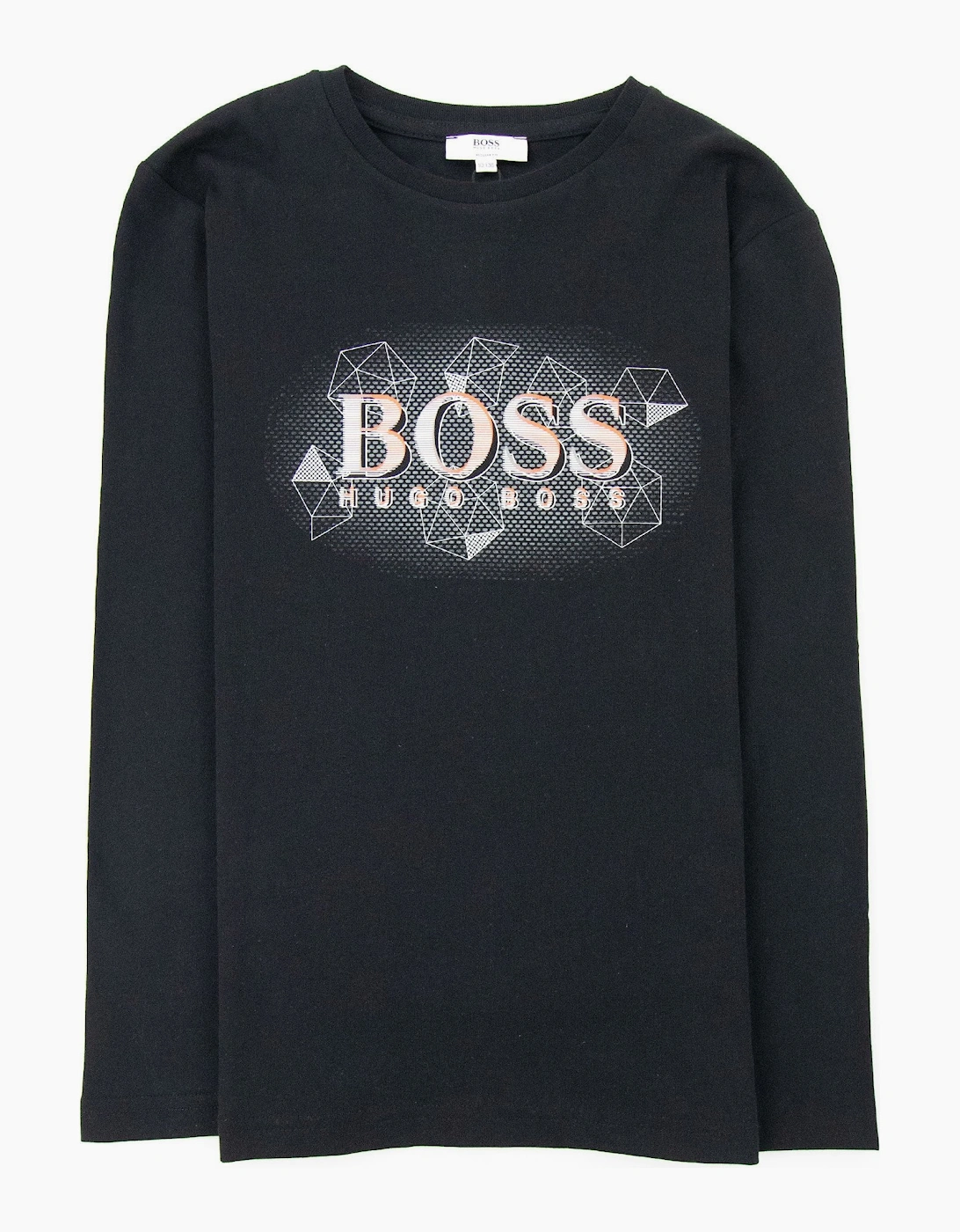 Hugo Boss Kids Logo L/s T Shirt Black, 3 of 2