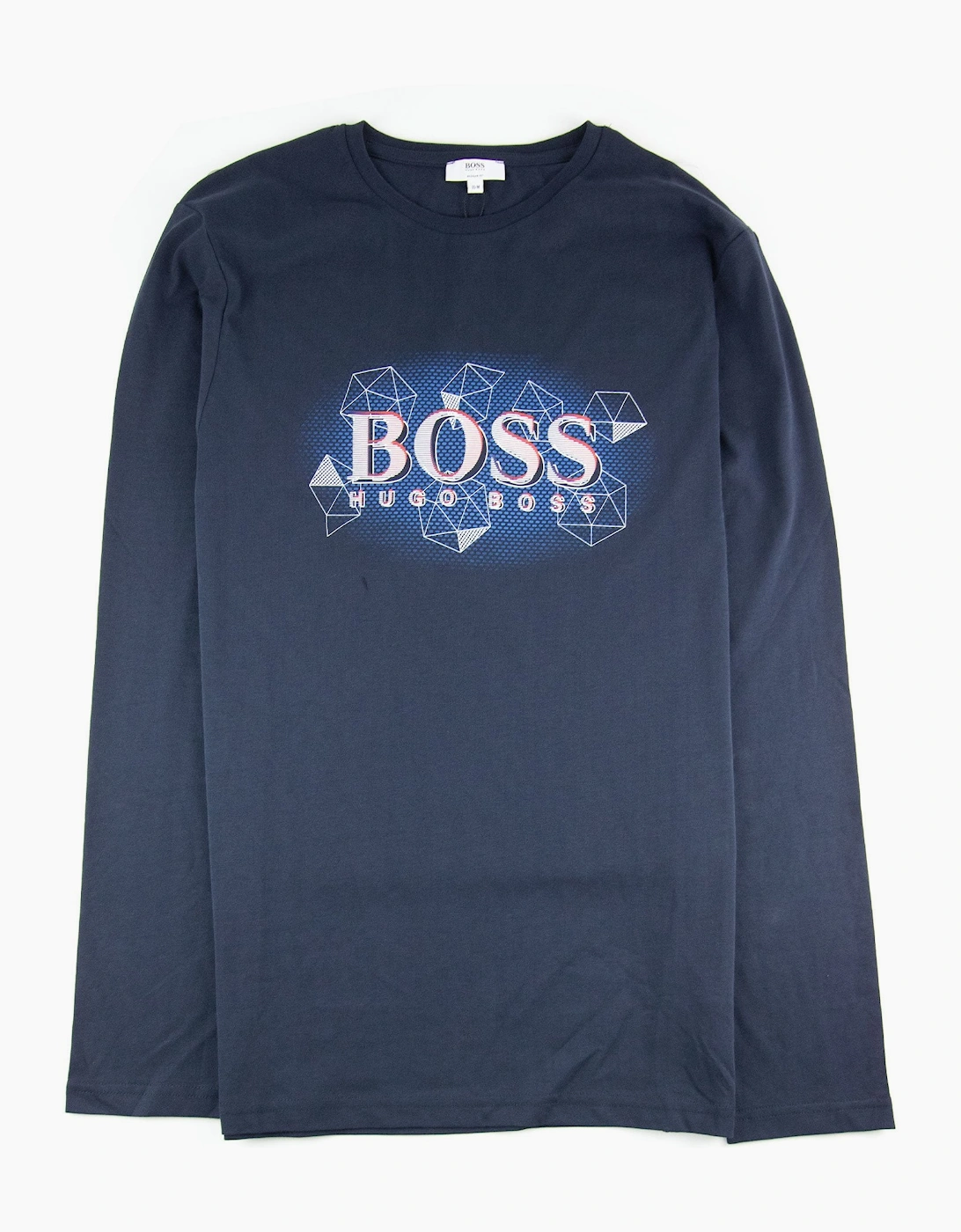 Hugo Boss Kids Logo L/s T Shirt Navy, 3 of 2