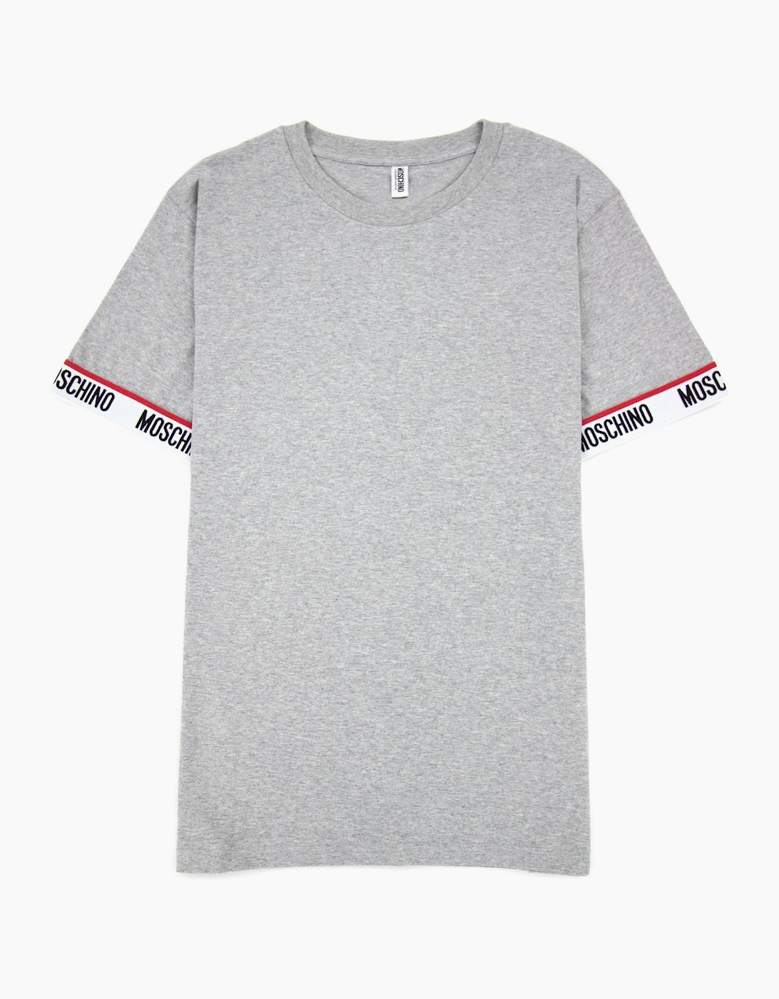 Moschino Men's Moschino Underwear Tape Cuff Sleeve T Shirt Grey 0489