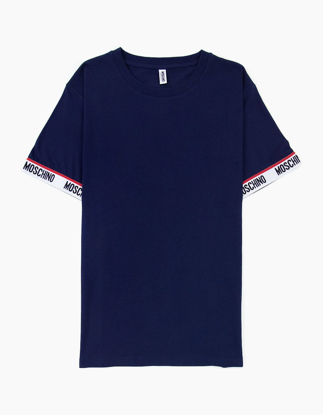 Moschino Men's Moschino Underwear Tape Cuff Sleeve T Shirt Dark Blue - Navy