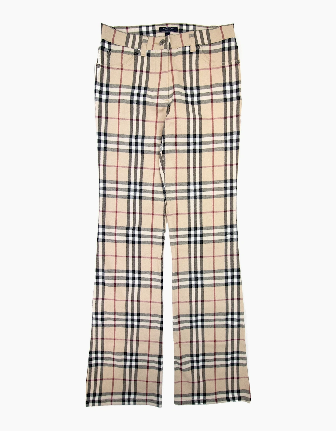 Burberry Woman Maidstone Check Trouser Beige 001