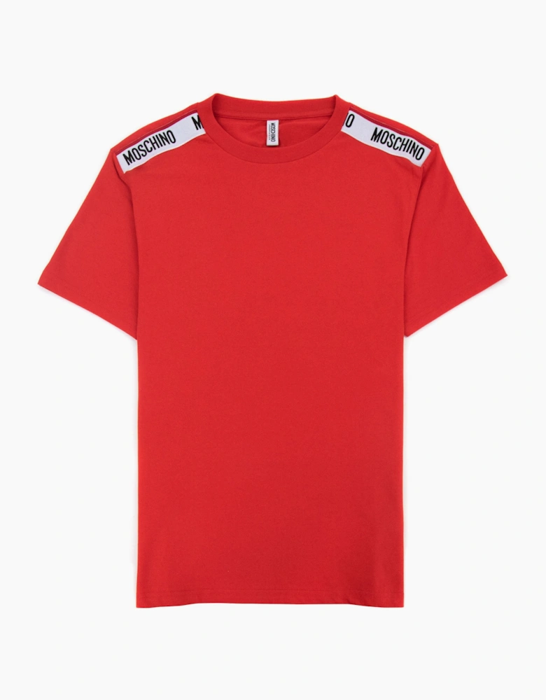 Moschino Underwear Tape Logo T-shirt Red 0113