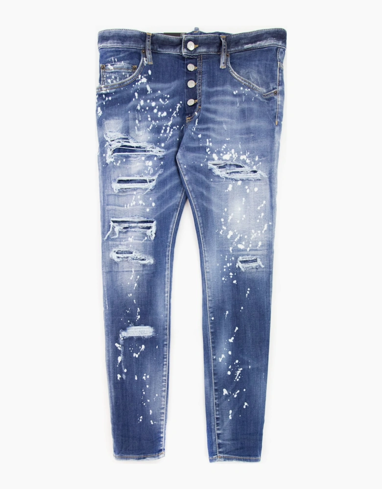 Dsquared2 Super Twinkey Ripped Jeans Navy Blue 470