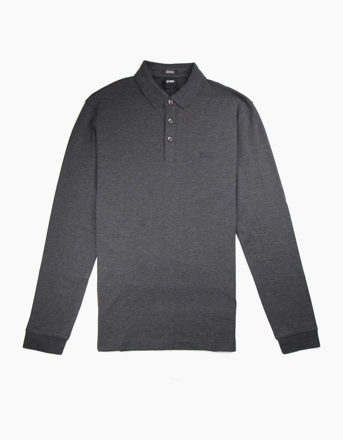 Hugo Boss Pado 10 Long Sleeve Polo Shirt Dark Grey, 3 of 2