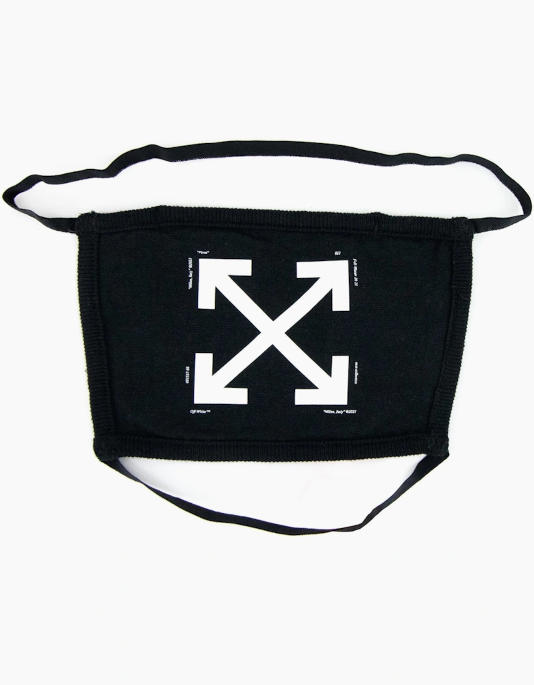 Off White Arrow Print Face Covering Mask Black/white