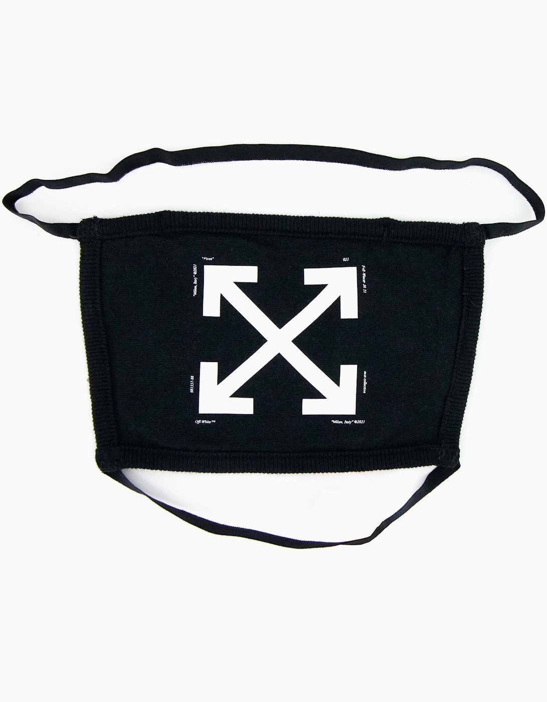 Off White Arrow Print Face Covering Mask Black/white, 5 of 4