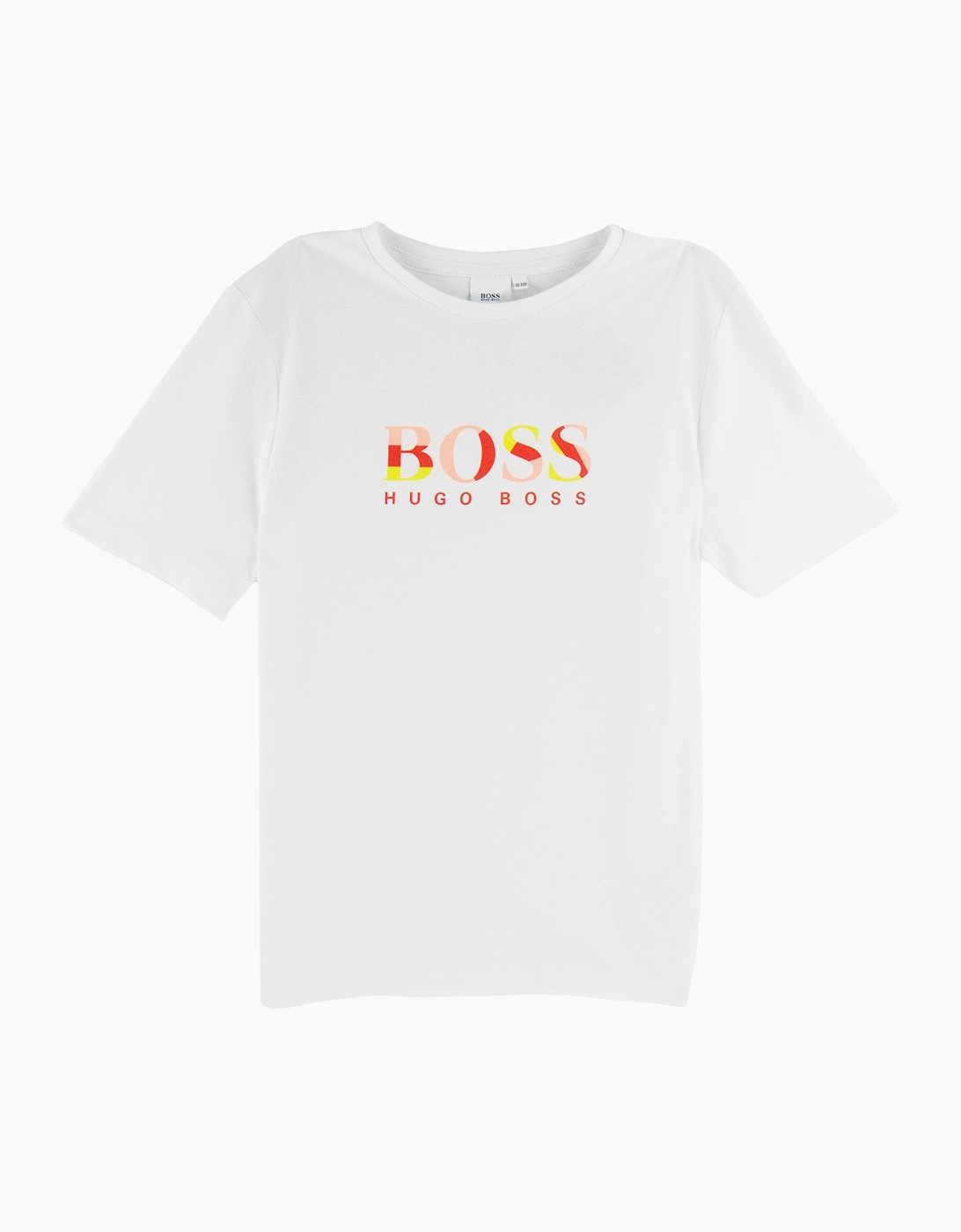 Hugo Boss Kids Multi Chest Logo T Shirt White, 4 of 3
