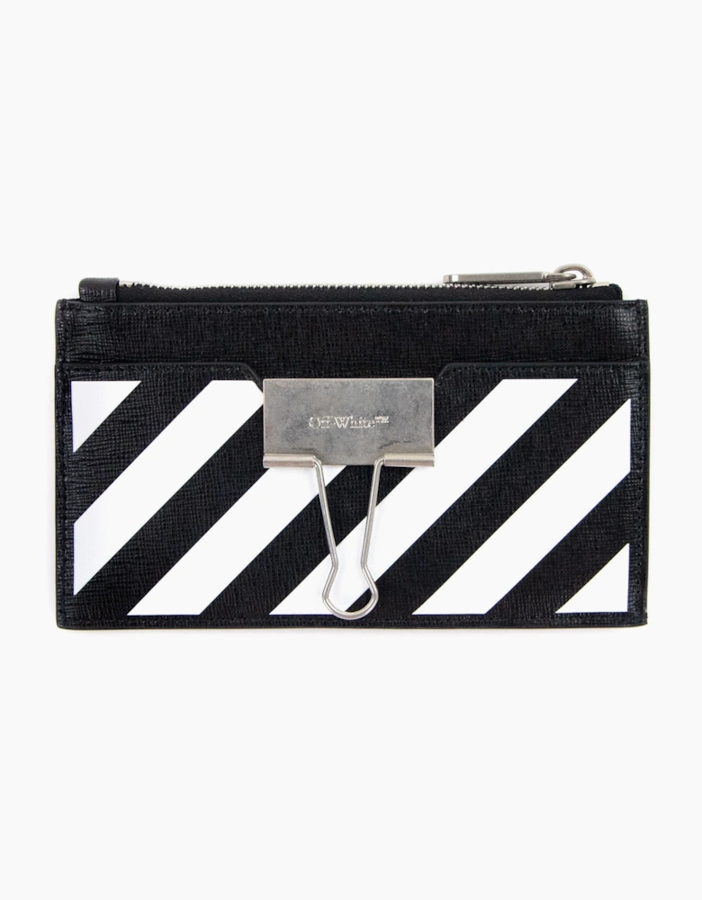 Off White Binder Card Case Black/White