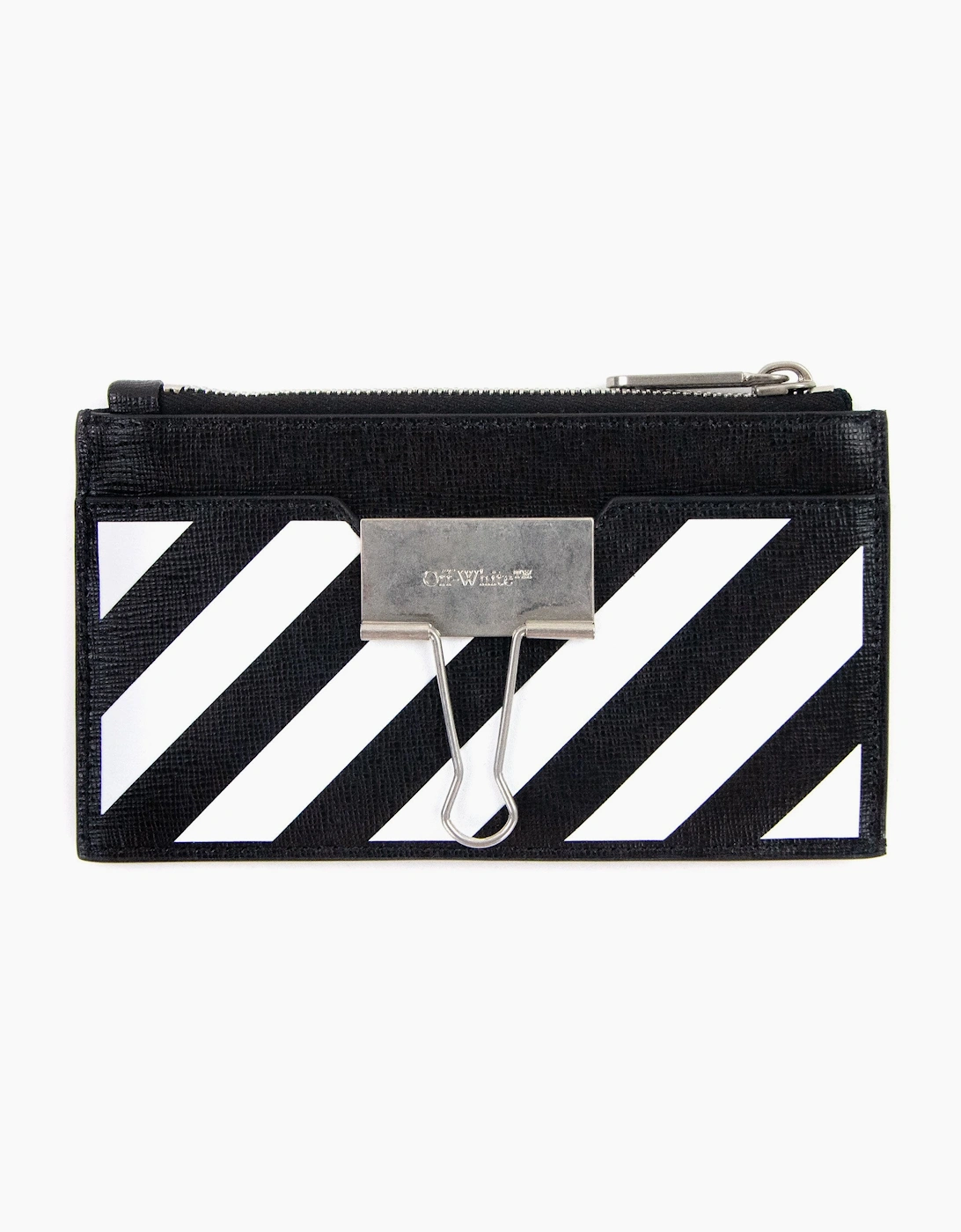 Off White Binder Card Case Black/White
