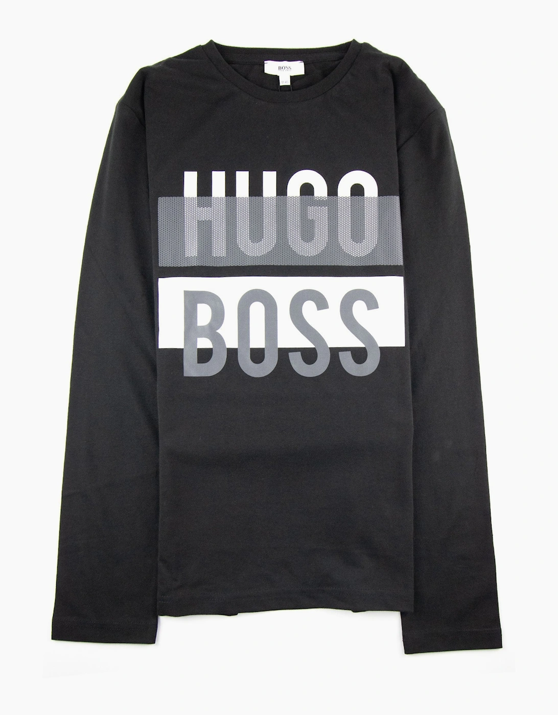 Hugo Boss Kids Printed Logo L/s T Shirt Black, 3 of 2