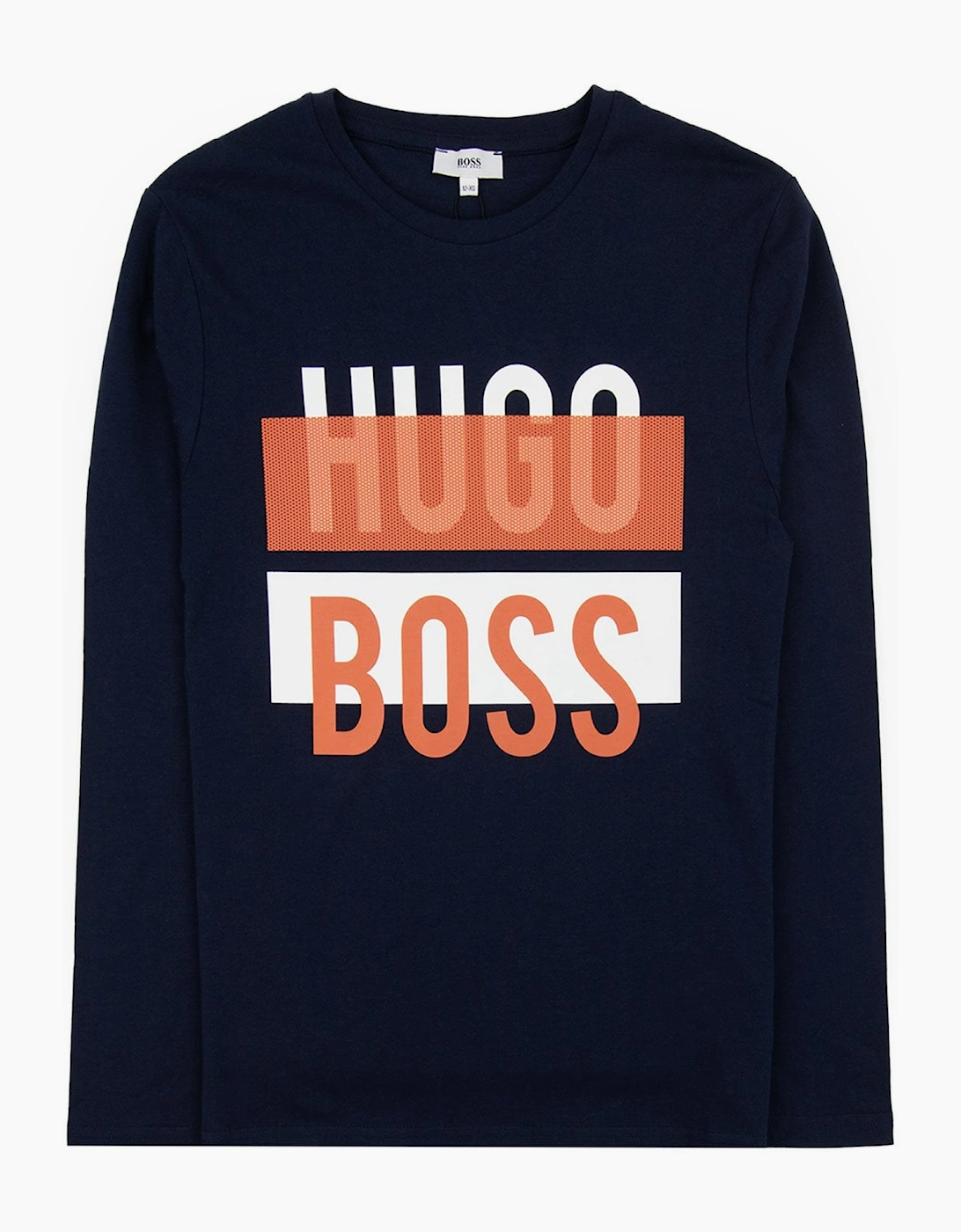 Hugo Boss Kids Printed Logo L/s T Shirt Navy, 5 of 4