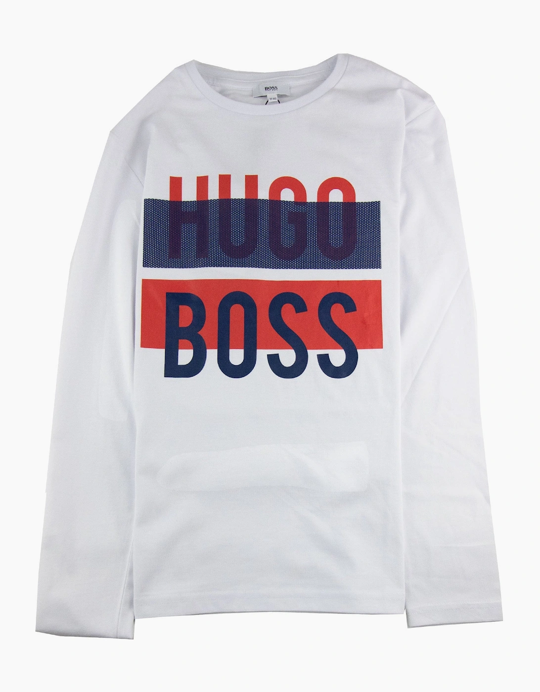 Hugo Boss Kids Printed Logo L/s T Shirt White, 3 of 2