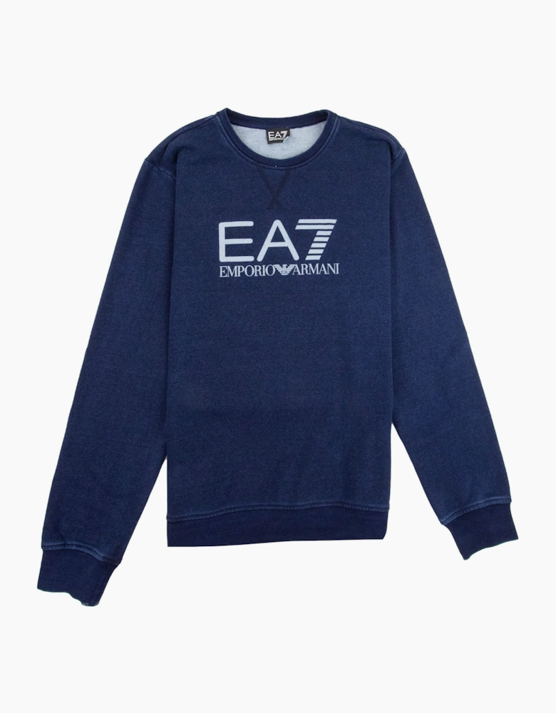 EA7 Train Inspired Crew Neck Sweatshirt Indigo