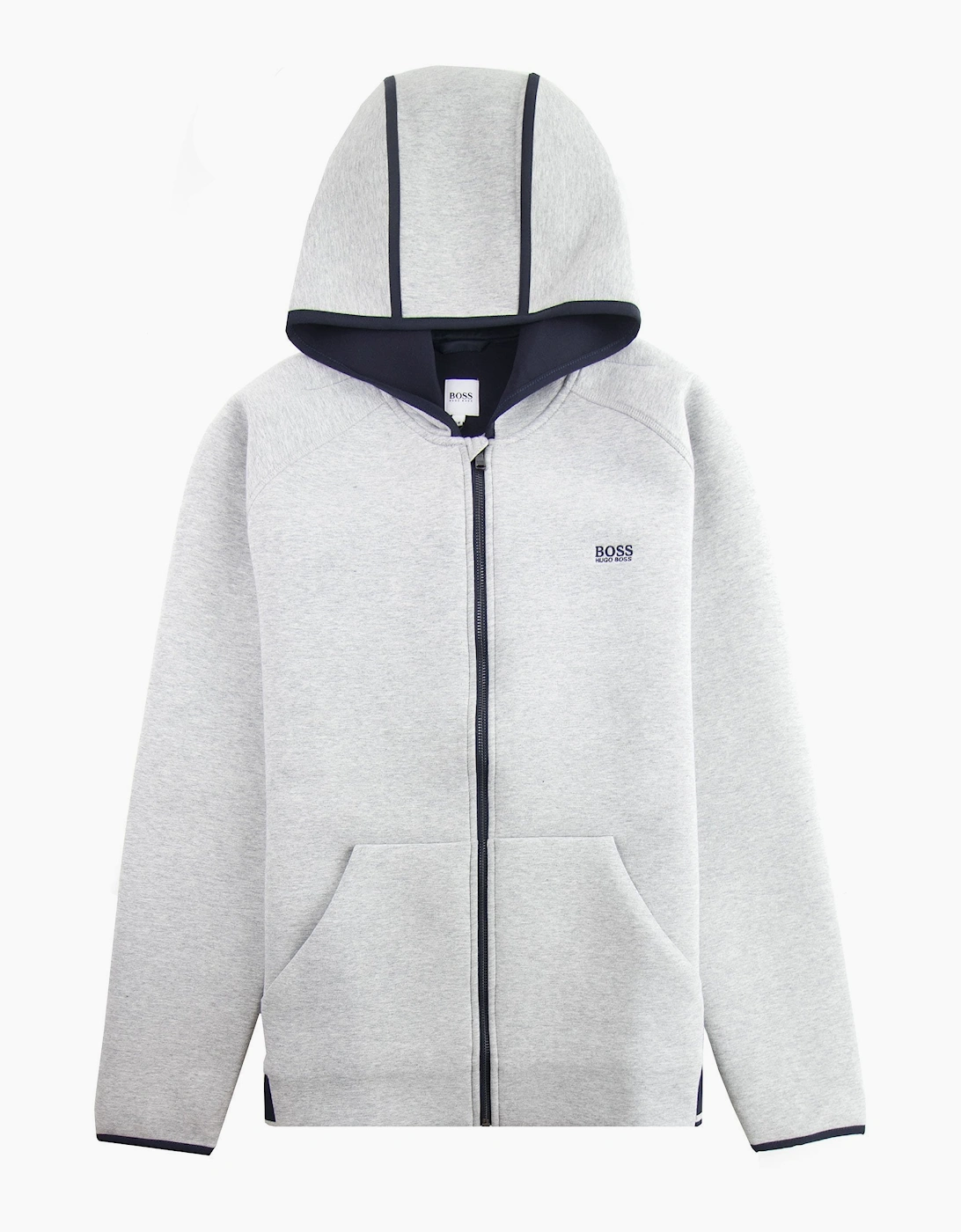 Hugo Boss Kids Small Logo Hooded Sweatshirt Grey Marl, 4 of 3