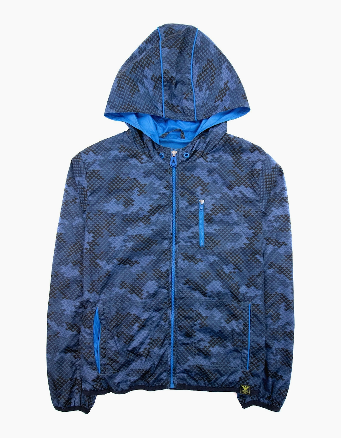 Armani Junior Blouson Nylon Hoodied Jacket Navy Blue, 6 of 5