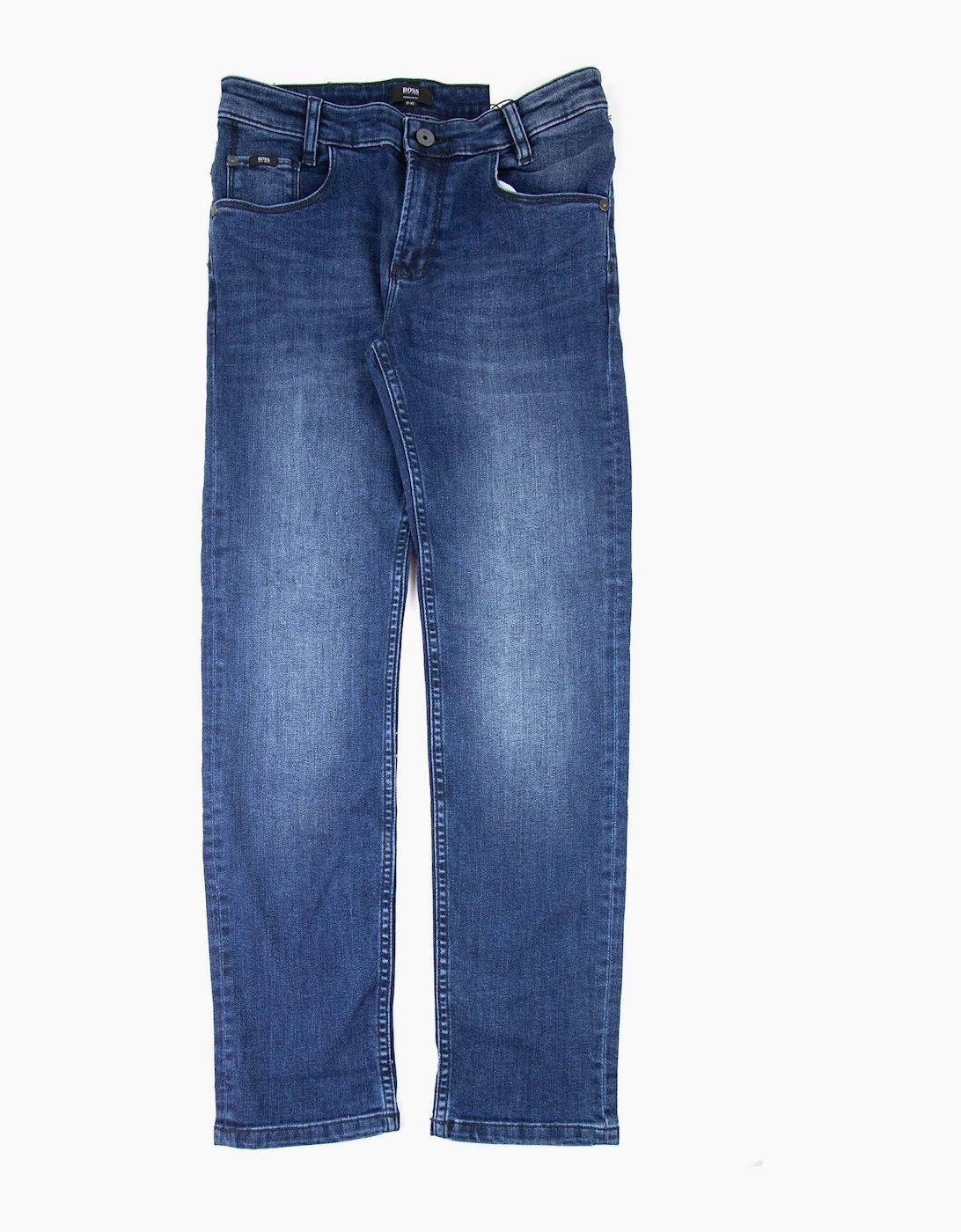 Hugo Boss Kids Straight Leg Jeans Stonewash Denim, 3 of 2