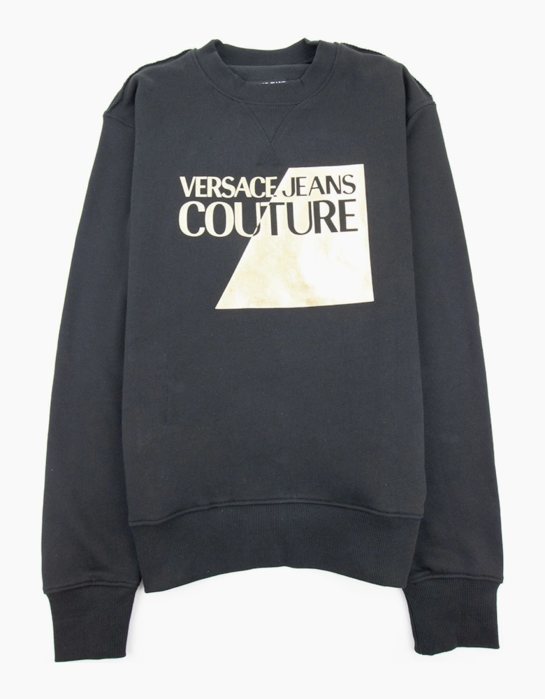 Versace Jeans Couture Big Split Foil Sweatshirt Black 899