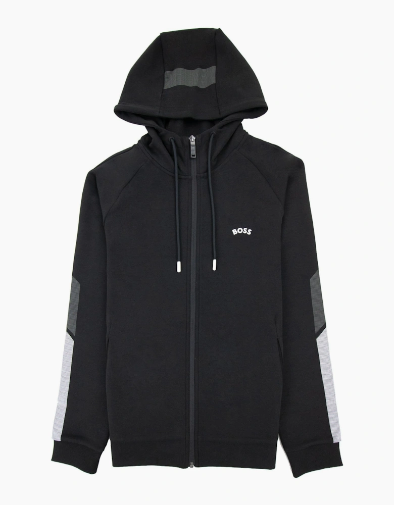 Hugo Boss Saggy 2 Curved Logo Hoody Black