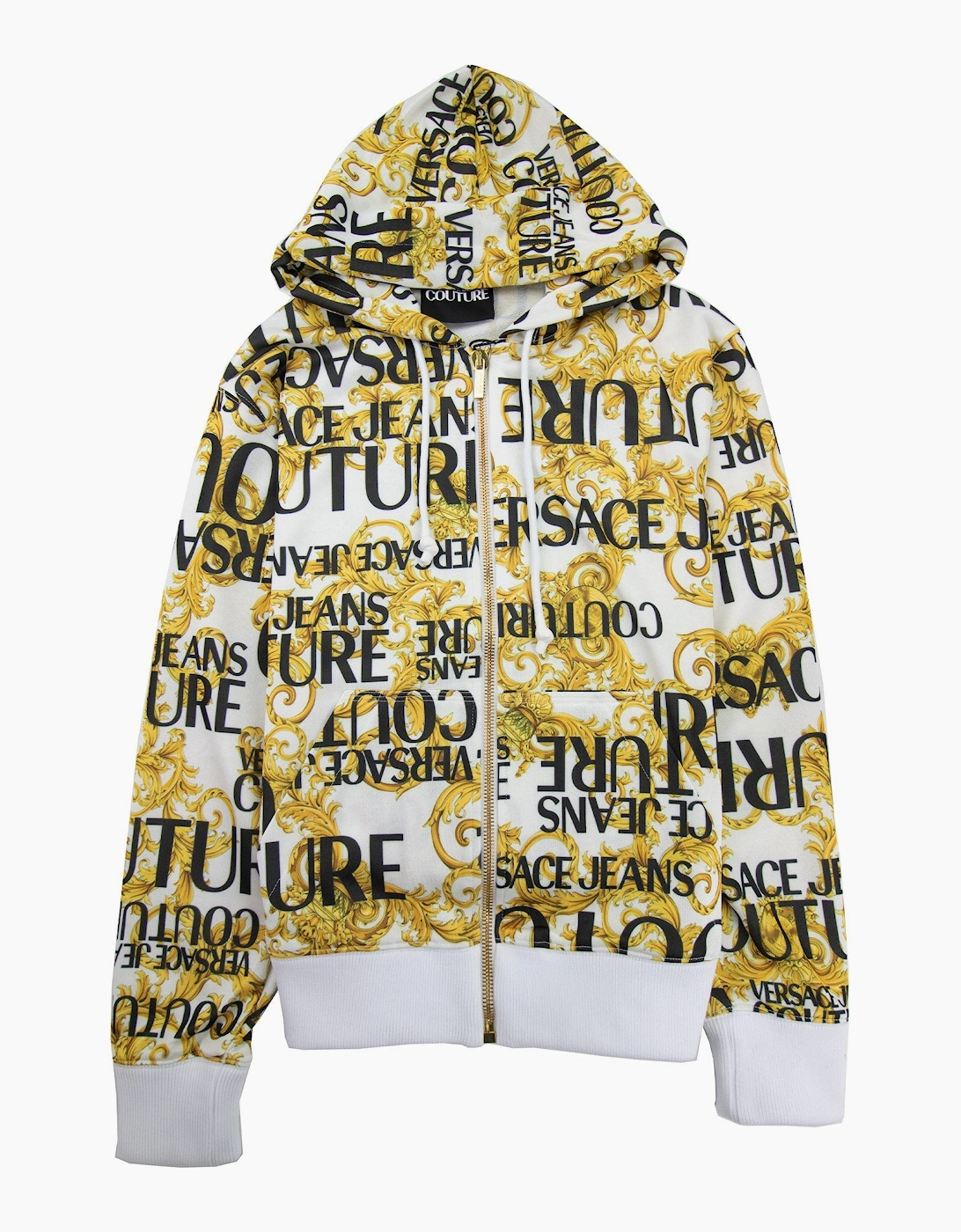 Versace Jeans Couture Baroque Print Zip Hoody White, 3 of 2
