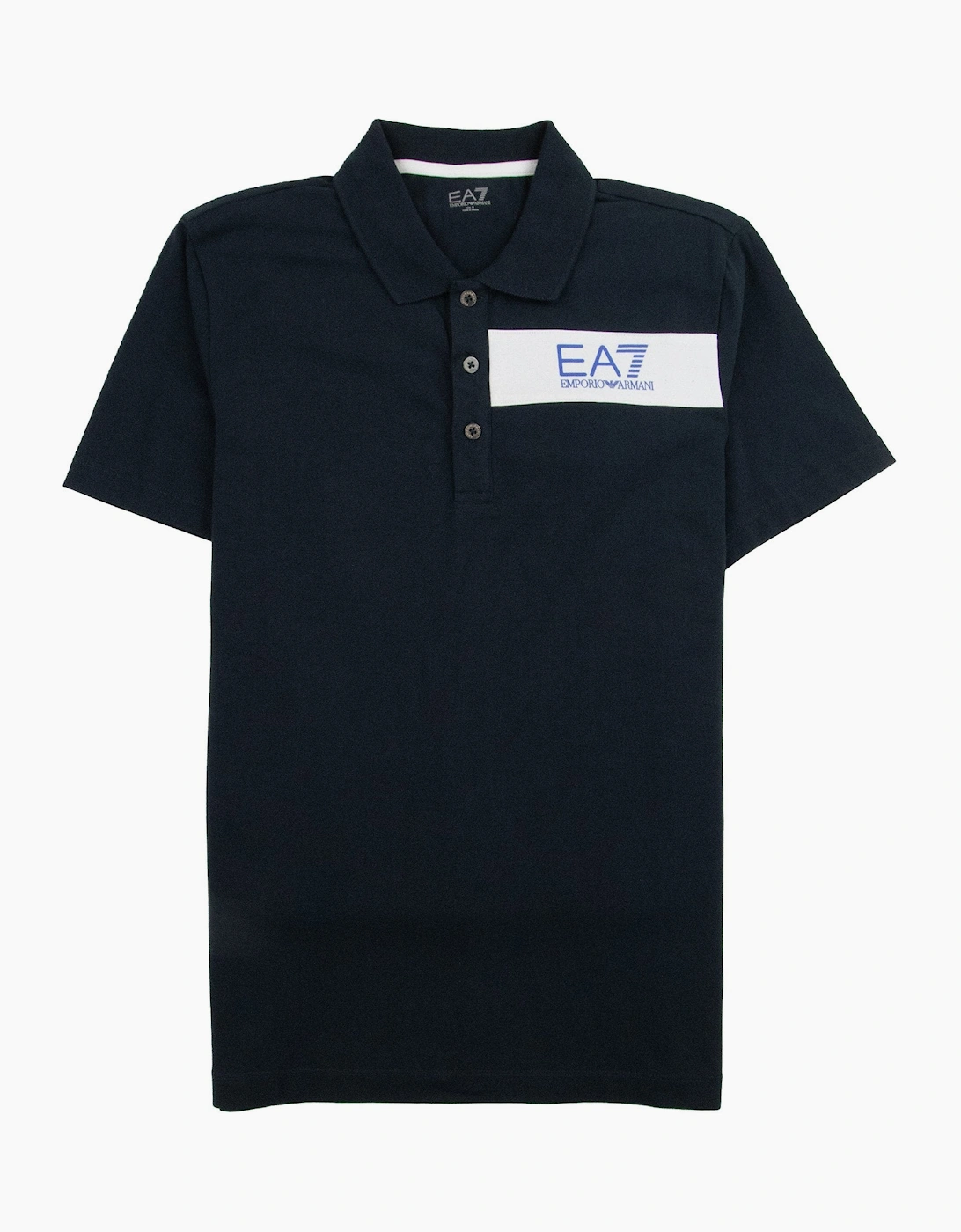 EA7 Chest Stripe 7 Logo Polo Shirt Darkslate, 3 of 2