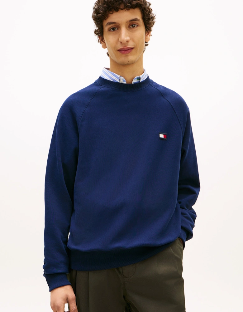 Tommy Hilfiger Tommy Flag Elevated Mens Sweatshirt - Carbon Navy