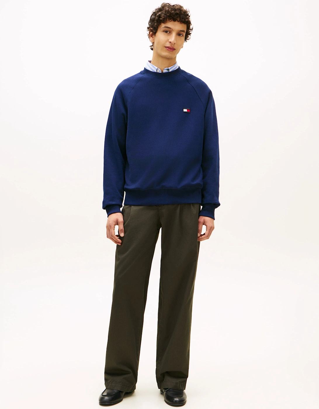 Tommy Hilfiger Tommy Flag Elevated Mens Sweatshirt - Carbon Navy