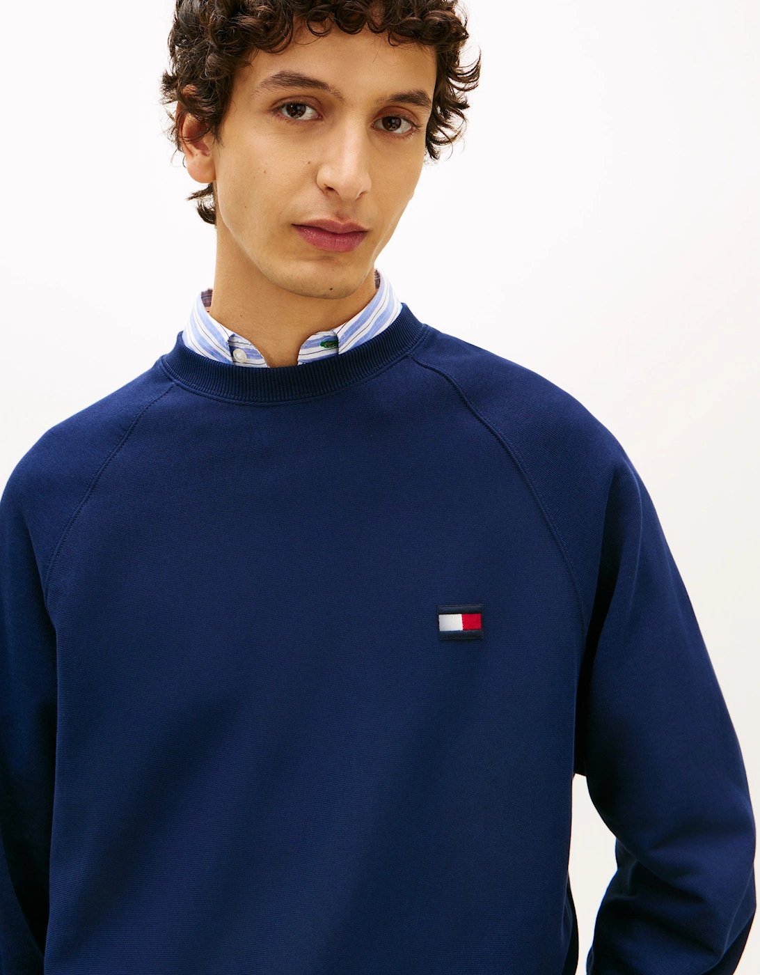 Tommy Hilfiger Tommy Flag Elevated Mens Sweatshirt - Carbon Navy