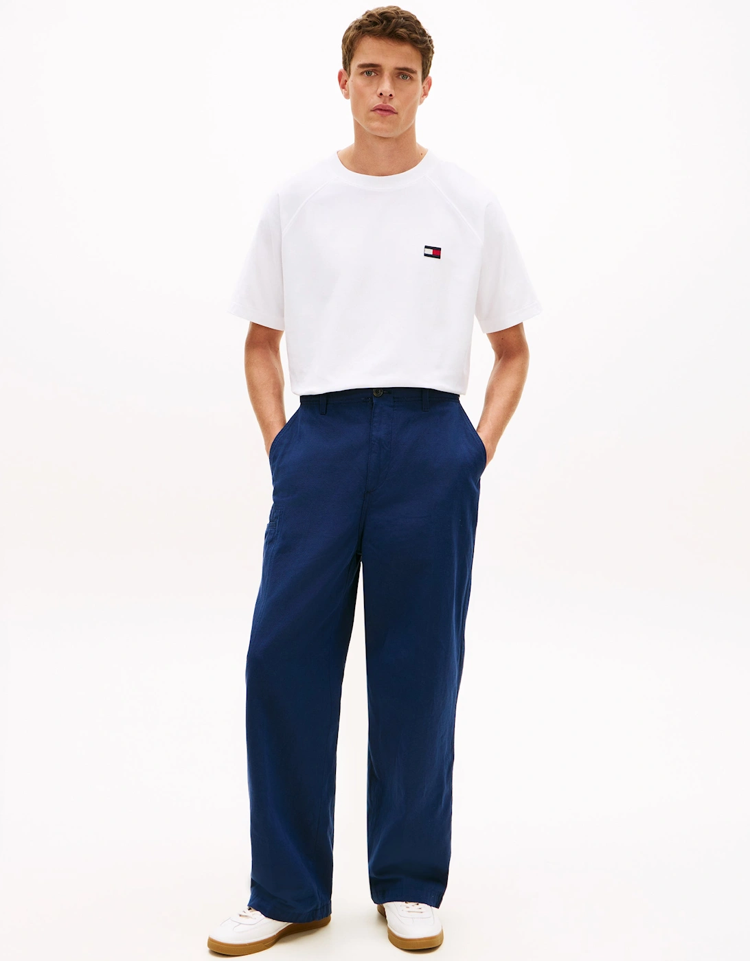 Tommy Hilfiger Tommy Flag Elevated Mens T-Shirt - White