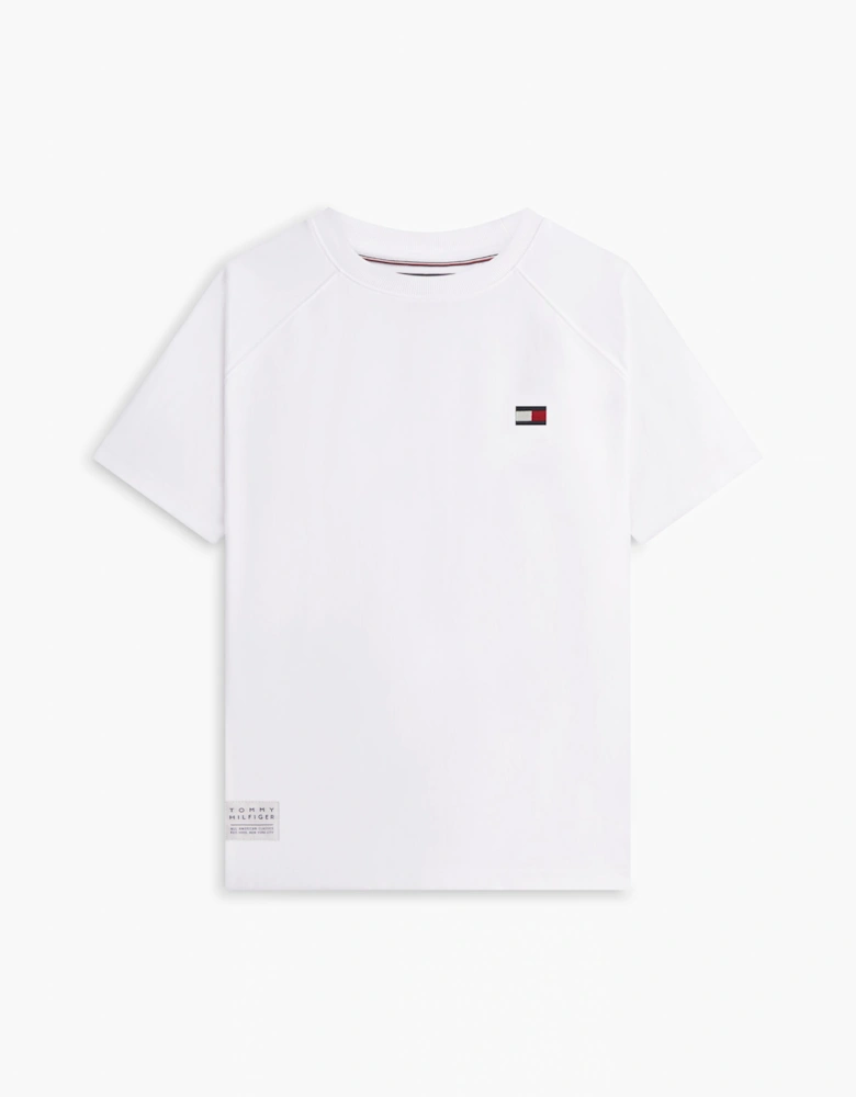 Tommy Hilfiger Tommy Flag Elevated Mens T-Shirt - White