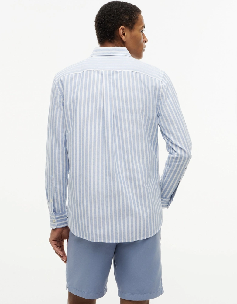 Tommy Hilfiger Heritage Oxford Mens Long Sleeve Striped Shirt - Regal Blue/Stripe