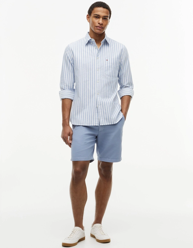 Tommy Hilfiger Heritage Oxford Mens Long Sleeve Striped Shirt - Regal Blue/Stripe