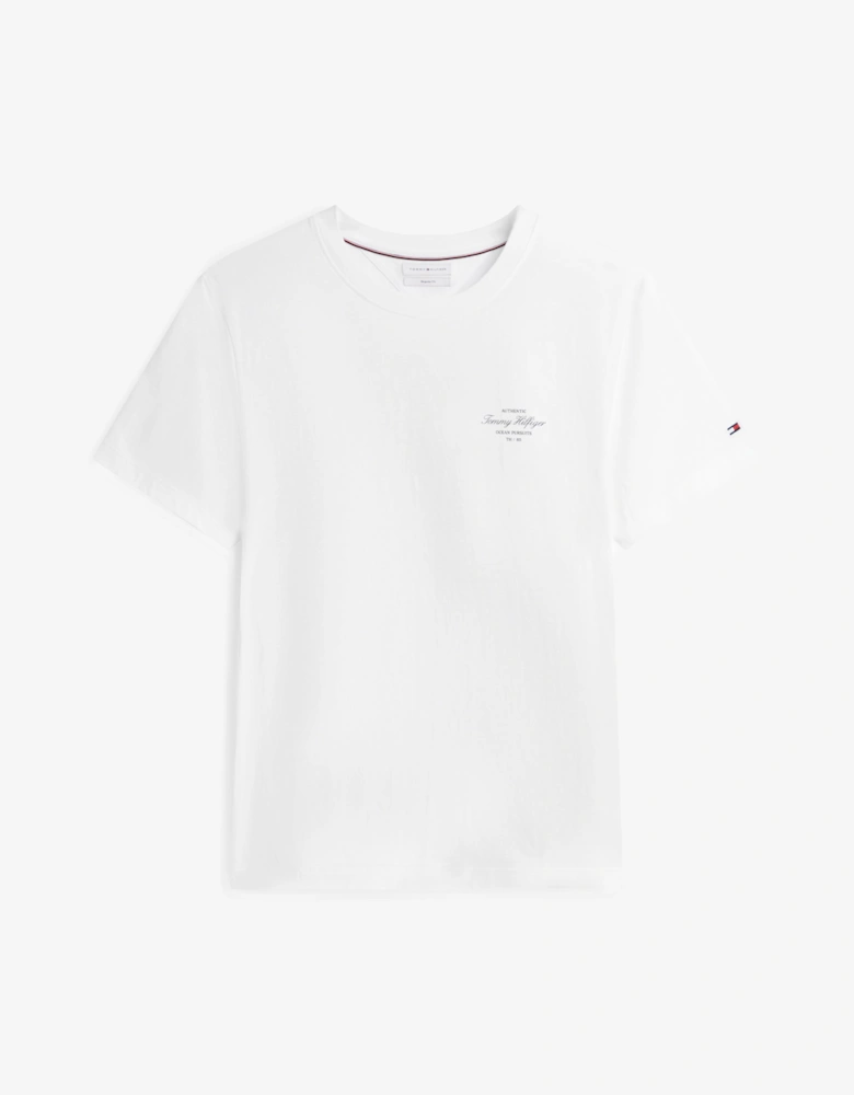 Tommy Hilfiger Nautical Back Photo Mens T-Shirt - White