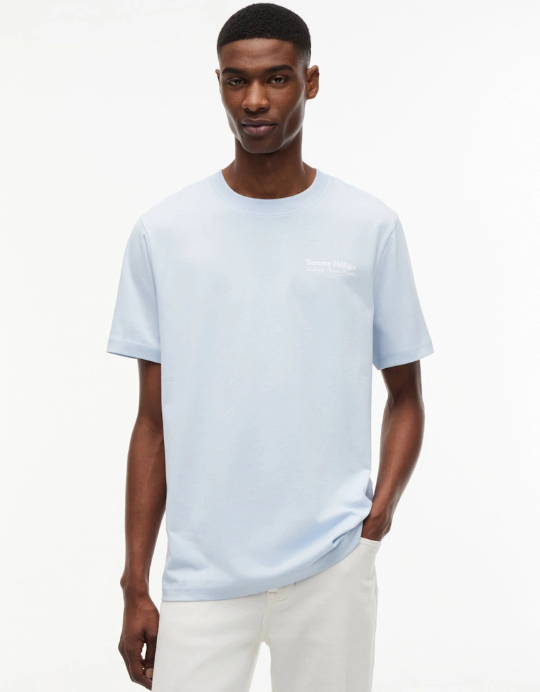 Tommy Hilfiger Nautical Back Graphic Mens T-Shirt - Breezy Blue