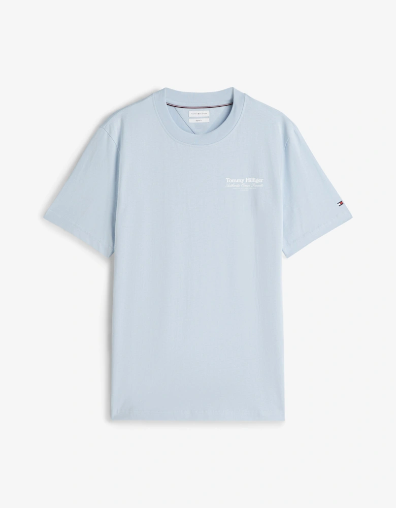 Tommy Hilfiger Nautical Back Graphic Mens T-Shirt - Breezy Blue