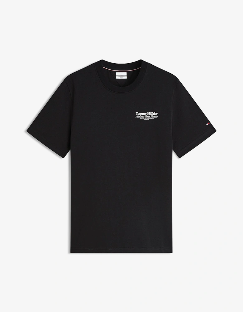Tommy Hilfiger Nautical Back Graphic Mens T-Shirt - Black