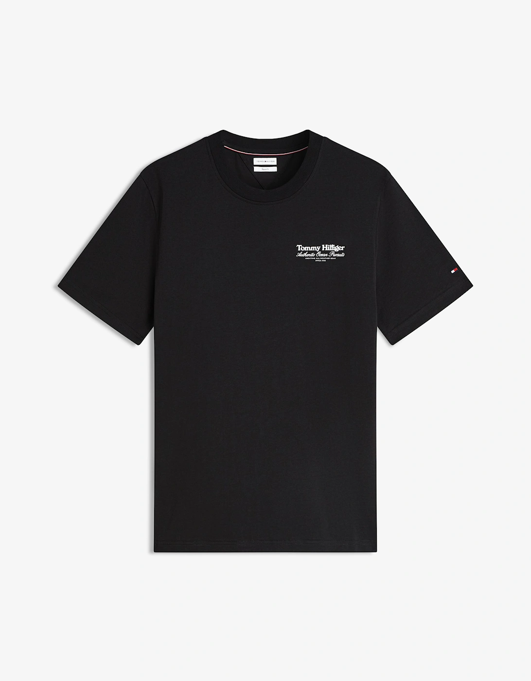 Tommy Hilfiger Nautical Back Graphic Mens T-Shirt - Black