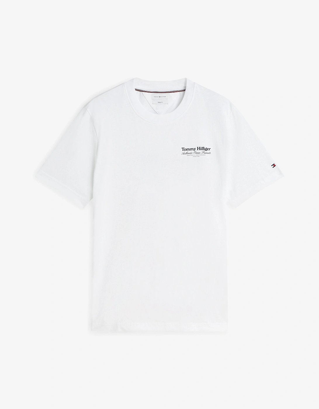 Tommy Hilfiger Nautical Back Graphic Mens T-Shirt - White