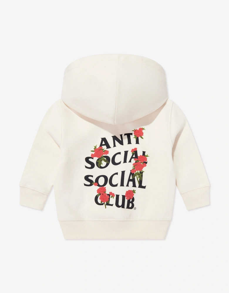Anti Social Social Club Kids Rose Kkotch Hoodie in Ivory
