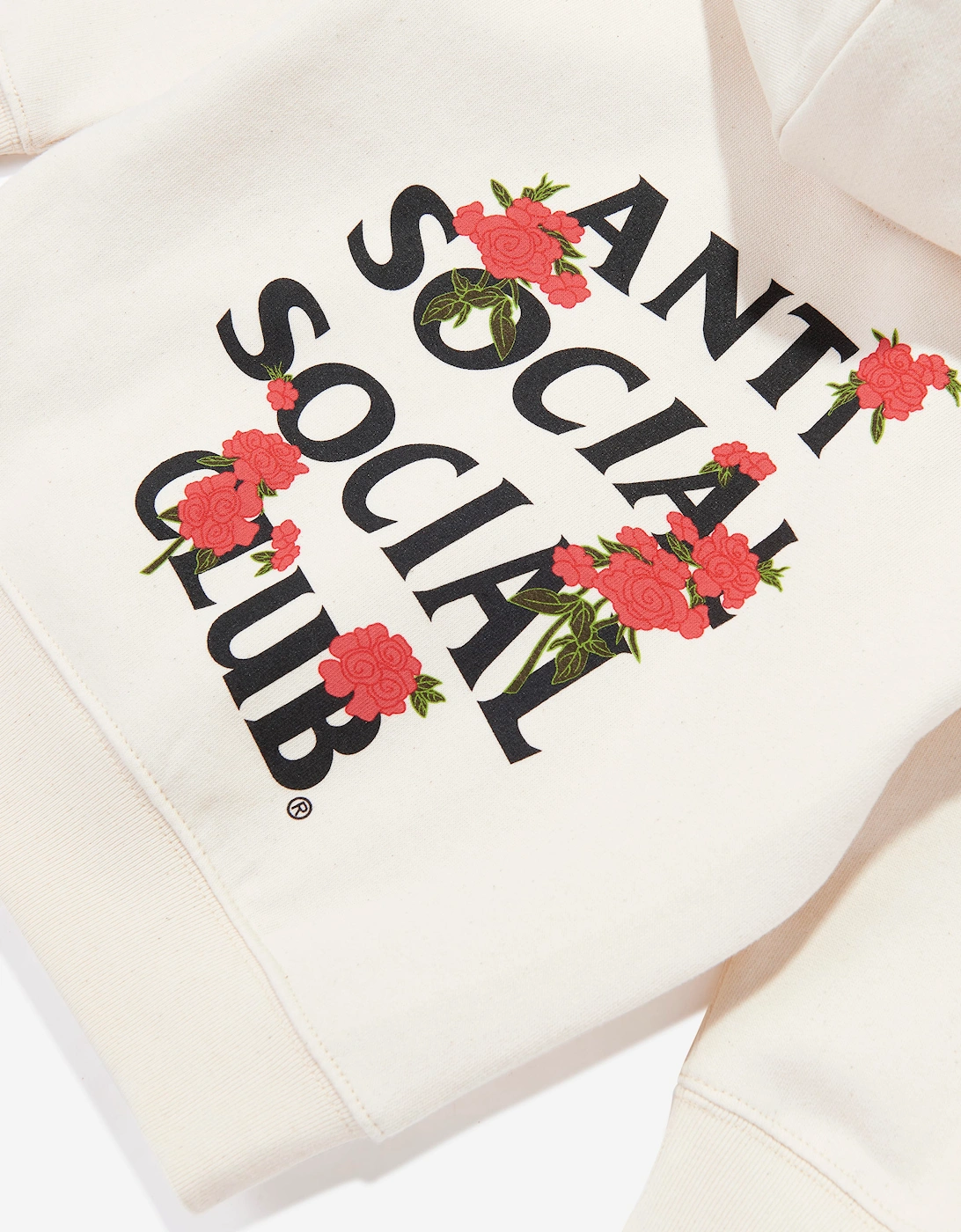Anti Social Social Club Kids Rose Kkotch Hoodie in Ivory