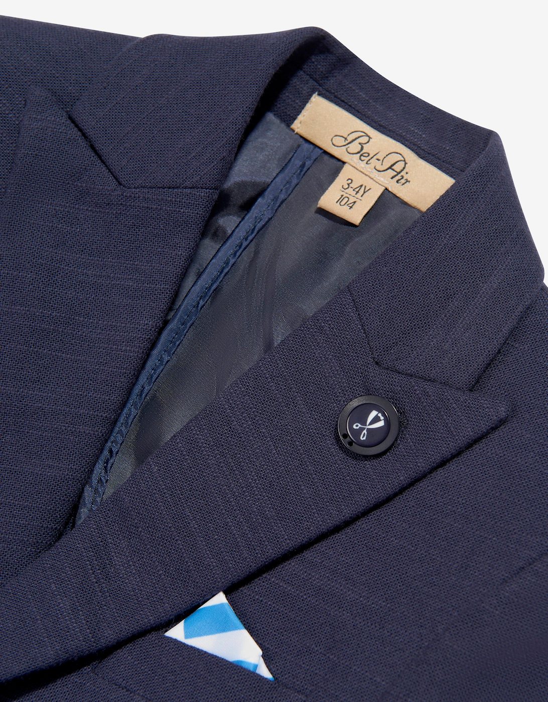 Bel-Air Boys Cotton Suit Set in Navy