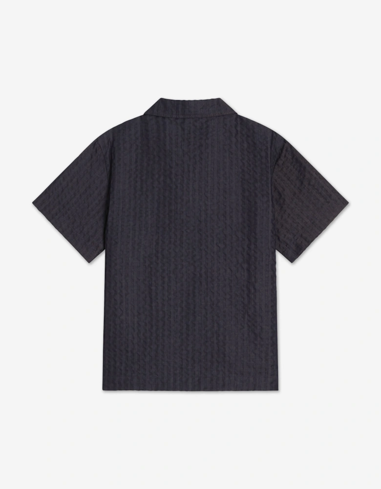 Dolce & Gabbana Boys Short Sleeve Denim Shirt in Navy